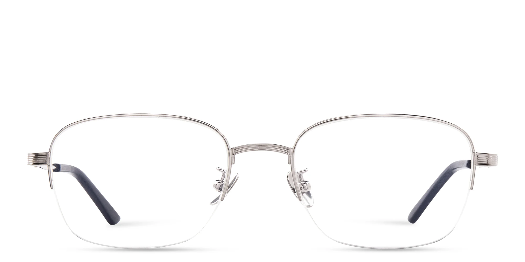 Shop Cartier Signature 'C'de Cartier Rectangle Eyeglasses in Silver online.