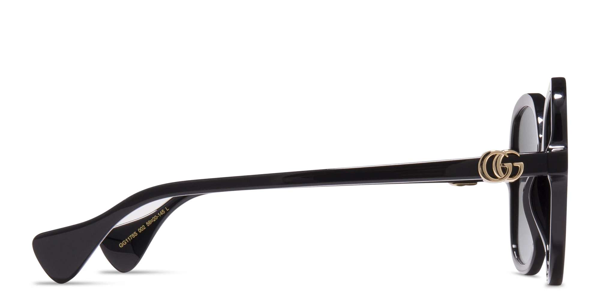 Shop GUCCI Oversized Square Sunglasses in Black online.
