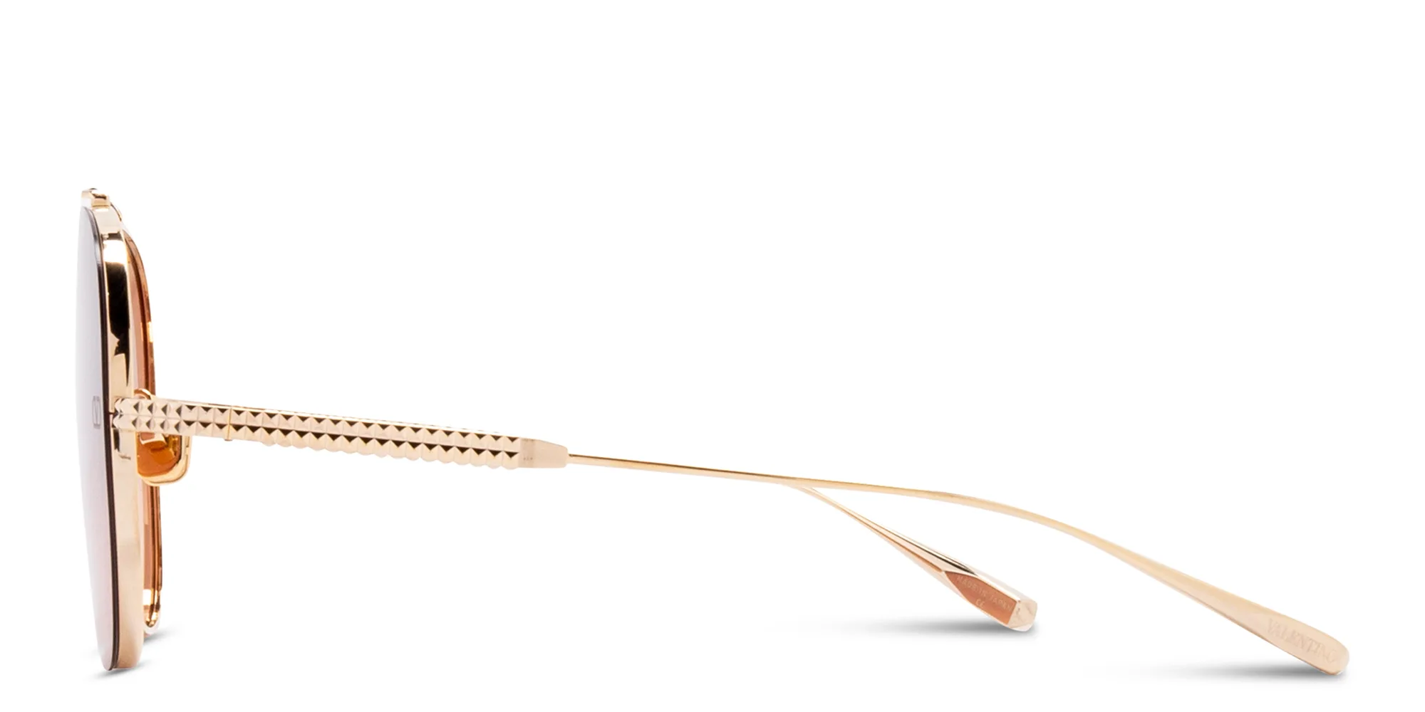 Shop VALENTINO Valentino XVI Unisex Aviator Sunglasses in Gold online.