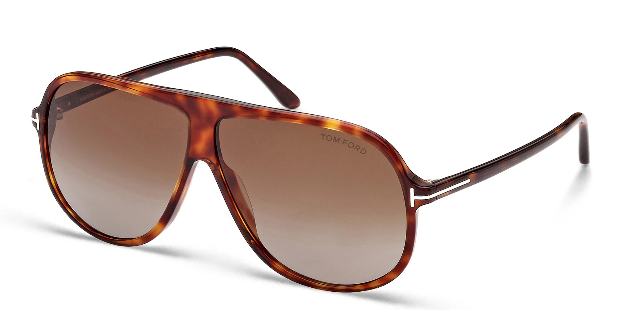 Shop TOM FORD Pilot Sunglasses in Dark Havana online.