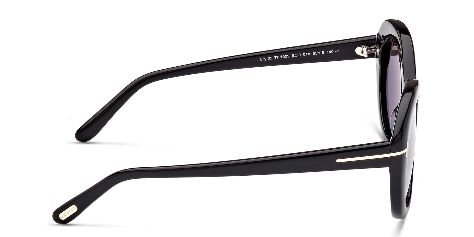 Shop TOM FORD Cat-Eye Sunglasses in Shiny Black online.