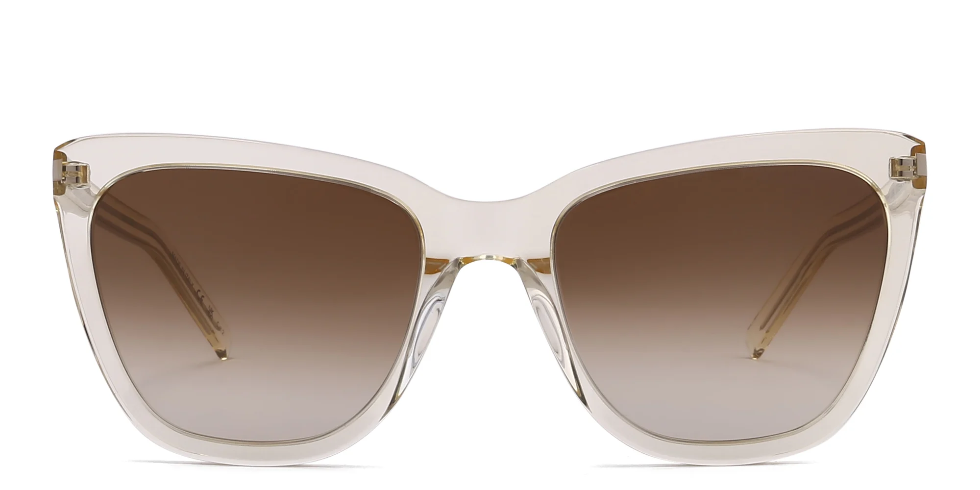 Shop SAINT LAURENT Cat-Eye Sunglasses in Yellow online.