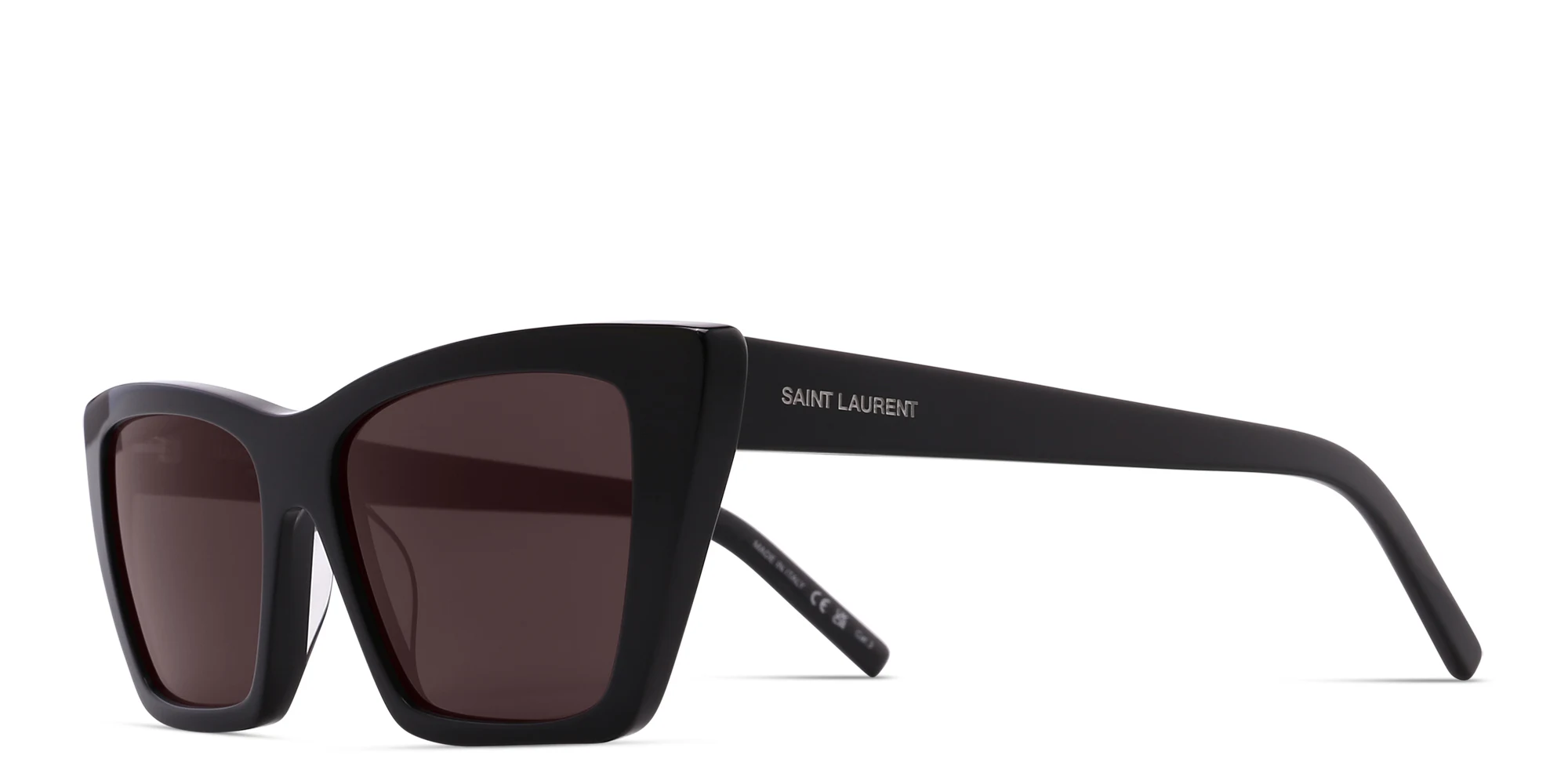Shop SAINT LAURENT Cat-Eye Sunglasses in Black online.