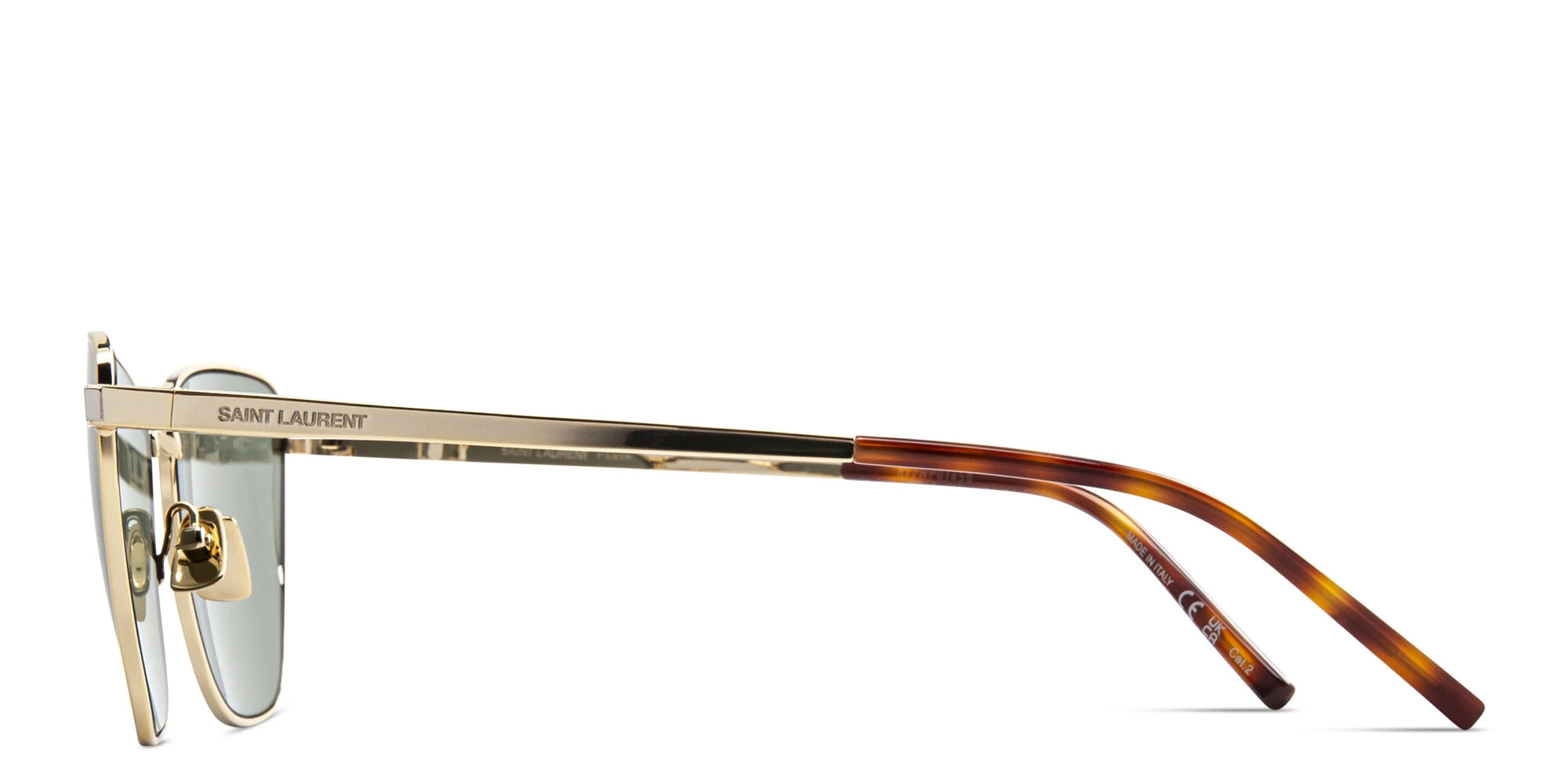 Shop SAINT LAURENT Cat-Eye Sunglasses in Gold online.