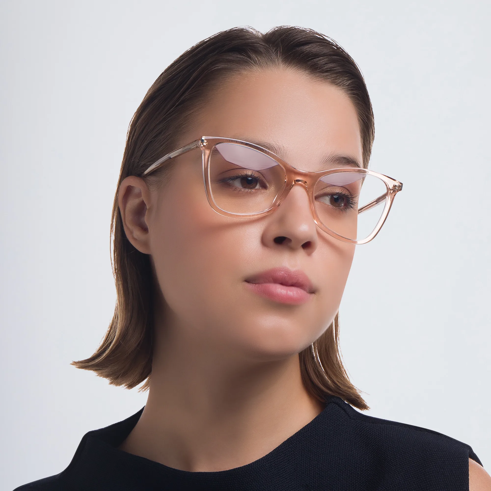 Shop SAINT LAURENT Cat-Eye Eyeglasses in Nude online.