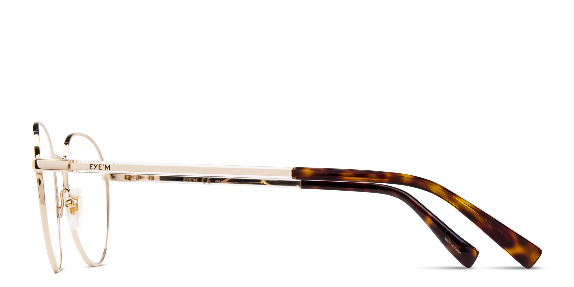 Shop EYE'M Round Eyeglasses in Gold online.