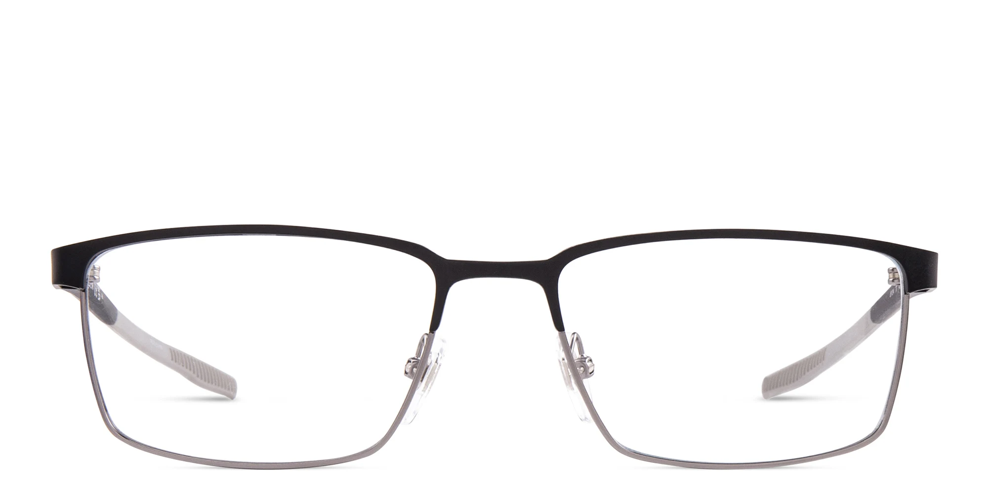 Shop EYE'M Rectangle Eyeglasses in Black & Gunmetal online.