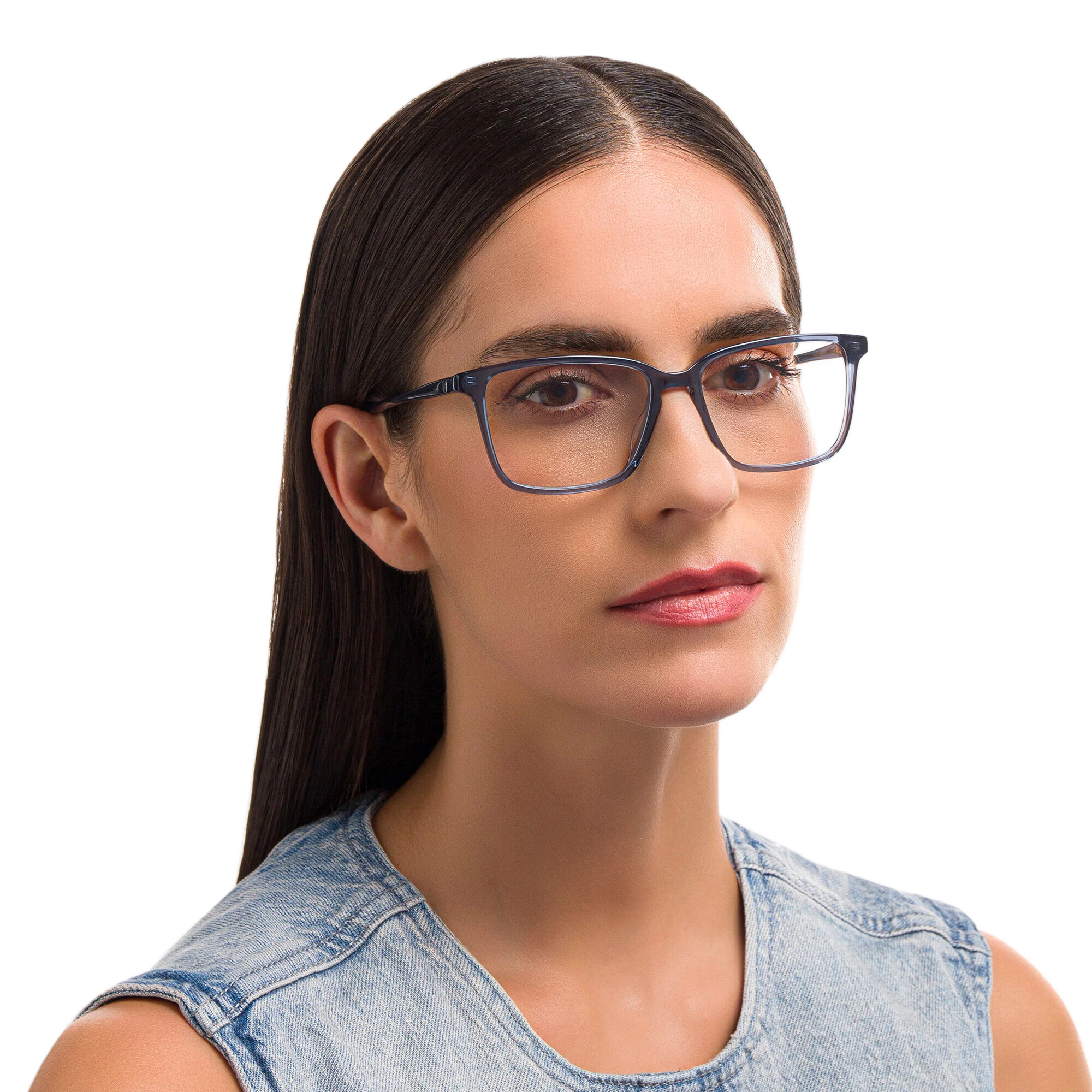 Shop EYE'M Square Eyeglasses in Grey online.