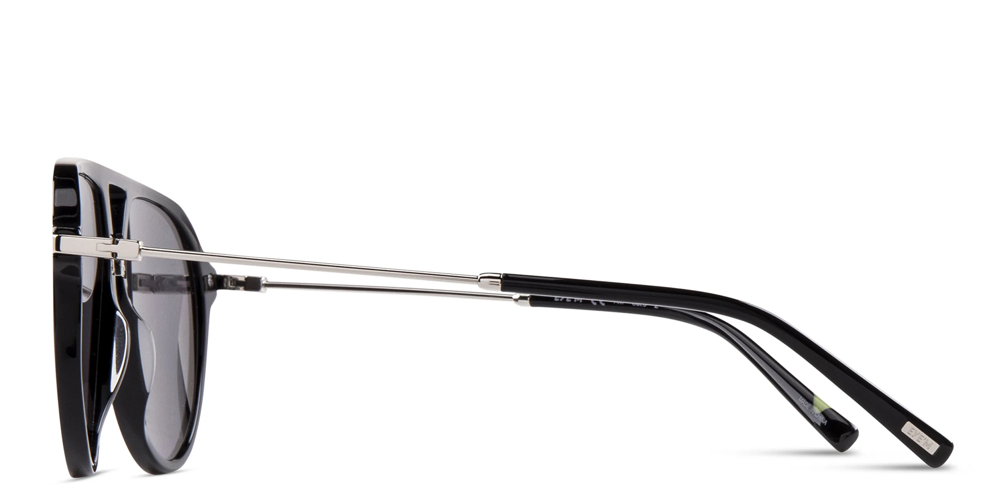 Shop EYE'M Aviator Sunglasses in Black & Silver online.