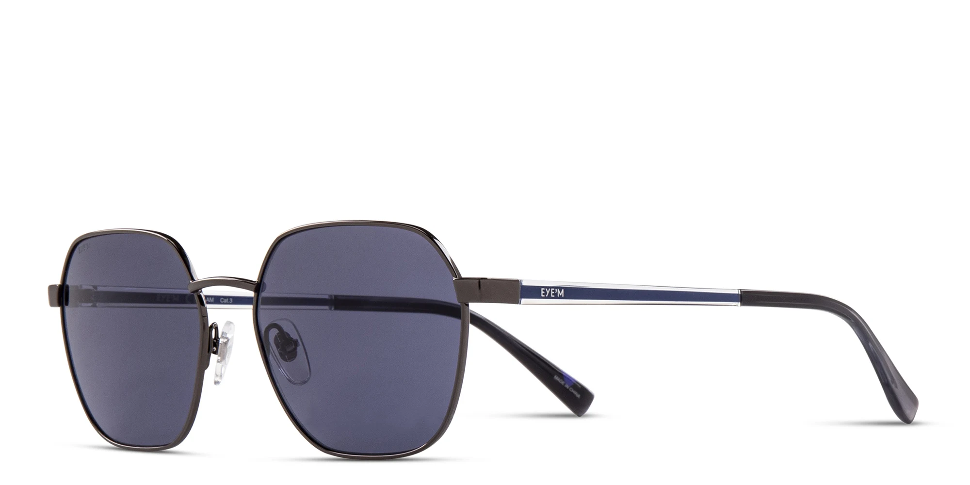 Shop EYE'M Irregular Sunglasses in Silver online.