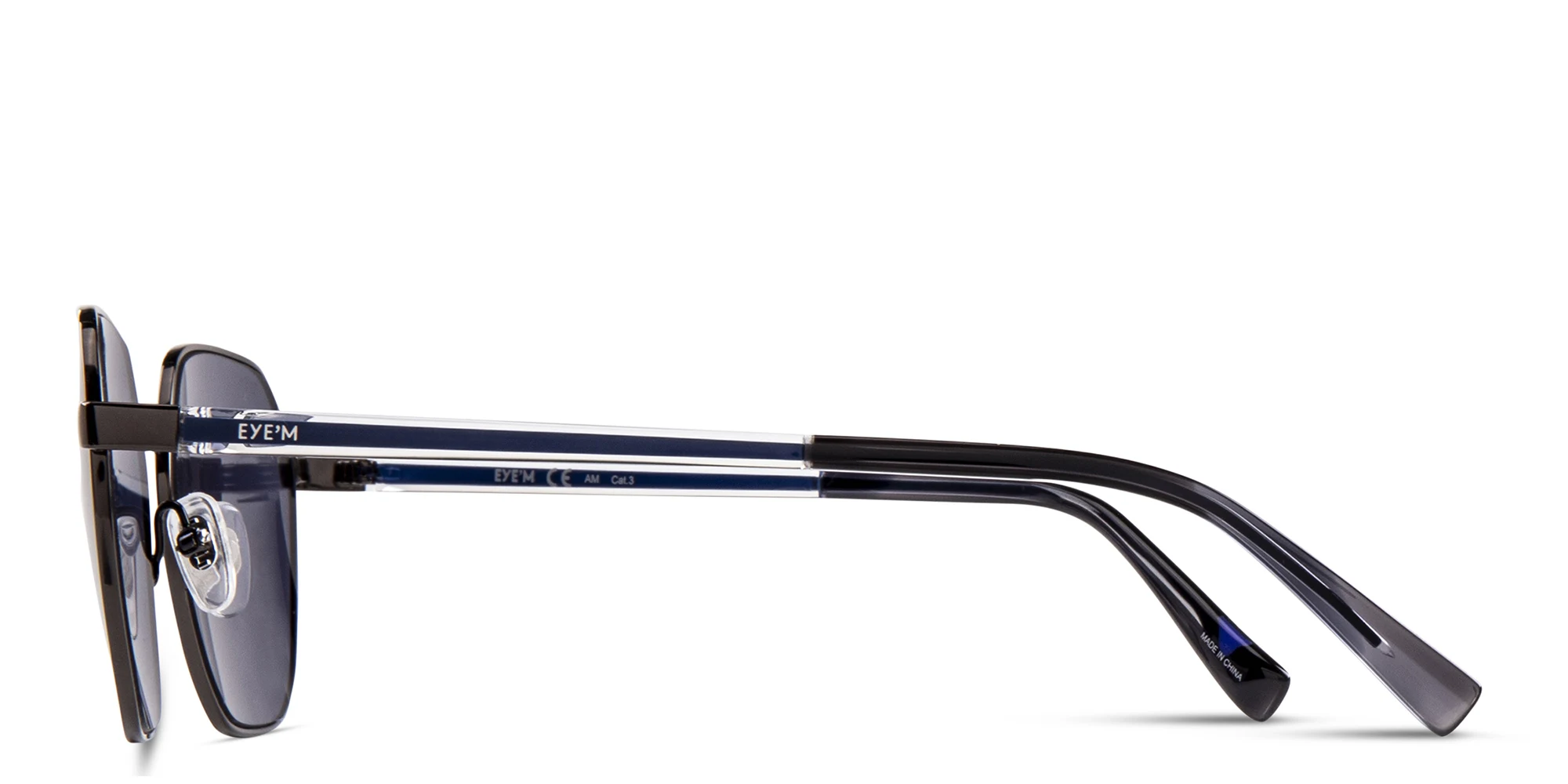 Shop EYE'M Irregular Sunglasses in Silver online.