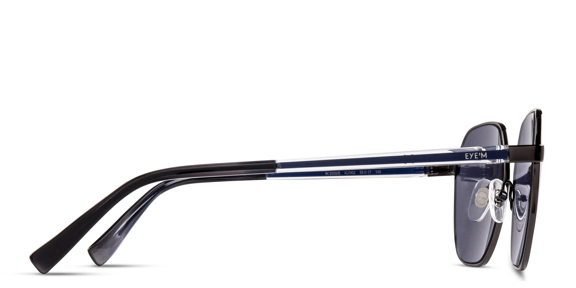 Shop EYE'M Irregular Sunglasses in Silver online.