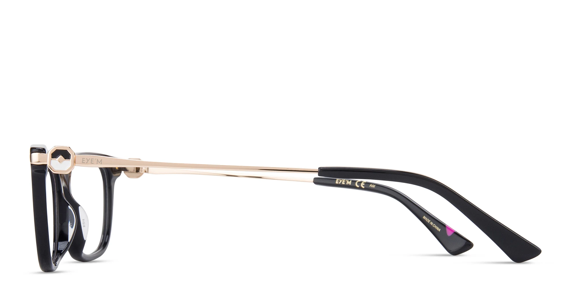 Shop EYE'M Rectangle Eyeglasses in Black online.