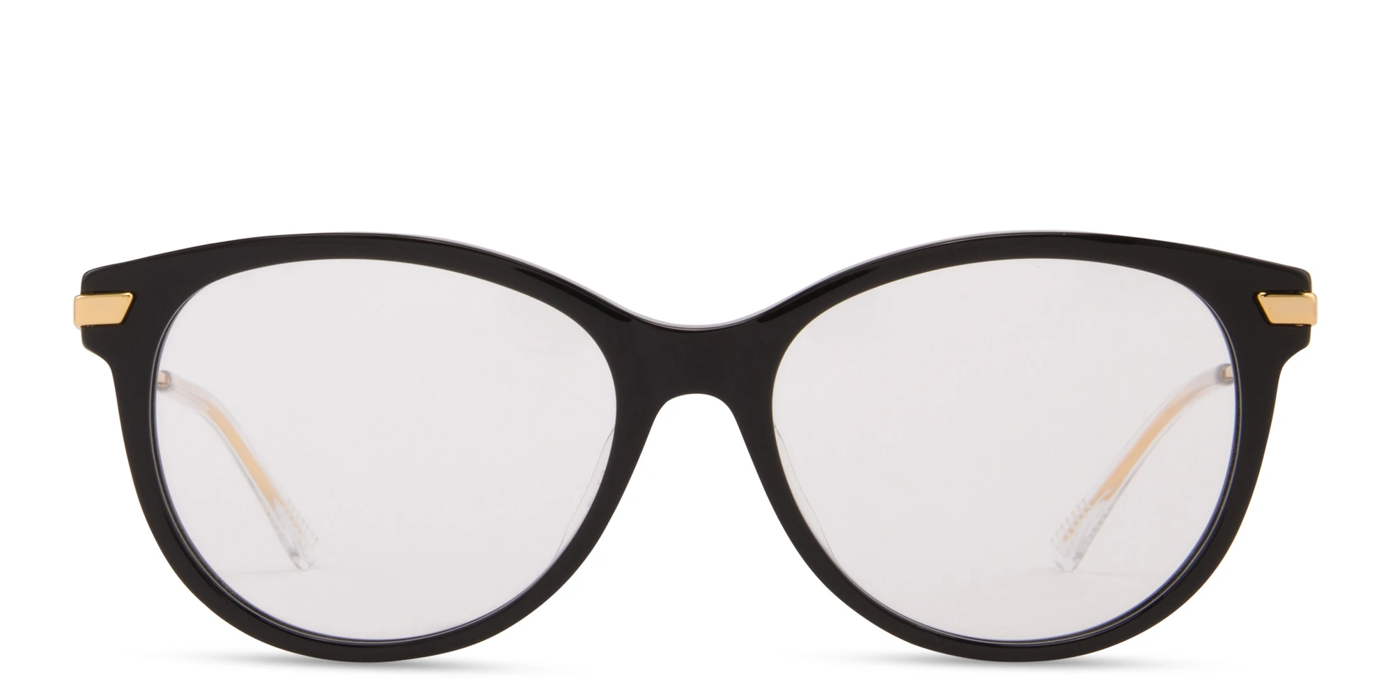 Shop BOTTEGA VENETA Square Eyeglasses in Black online.