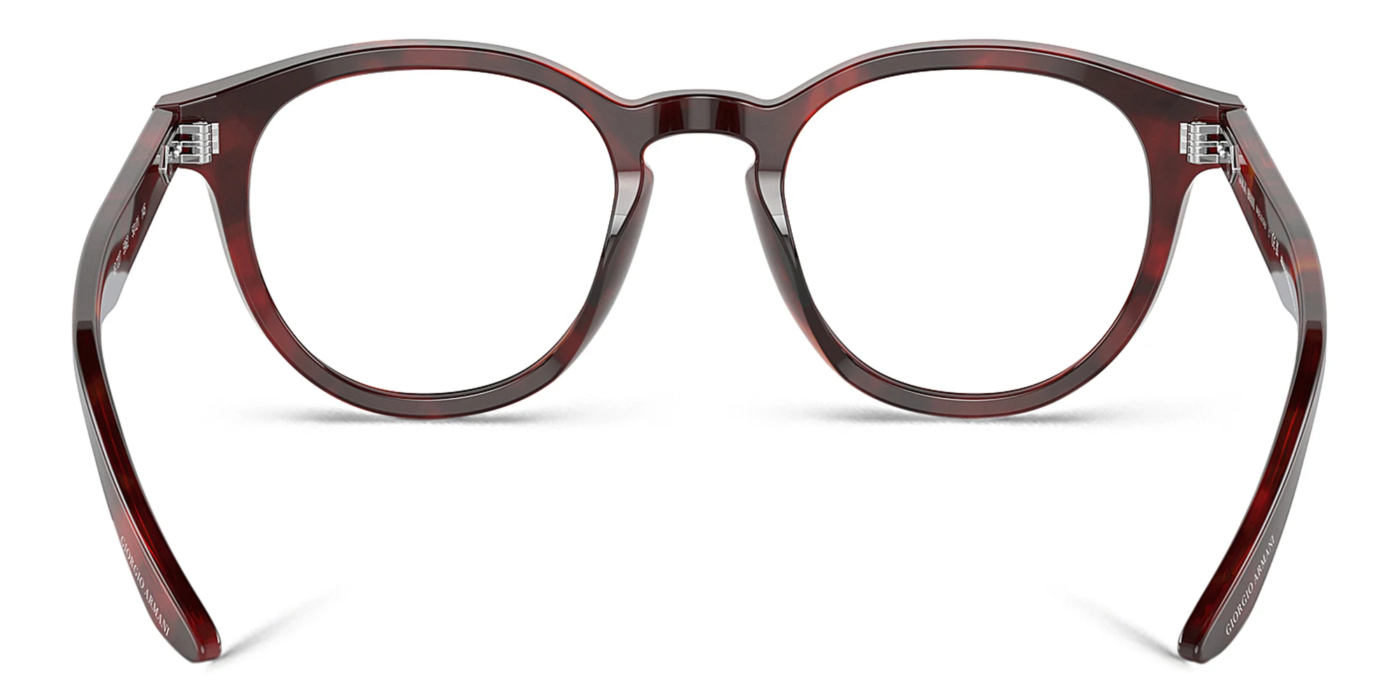 Shop GIORGIO ARMANI Panthos Eyeglasses in Red Havana online.