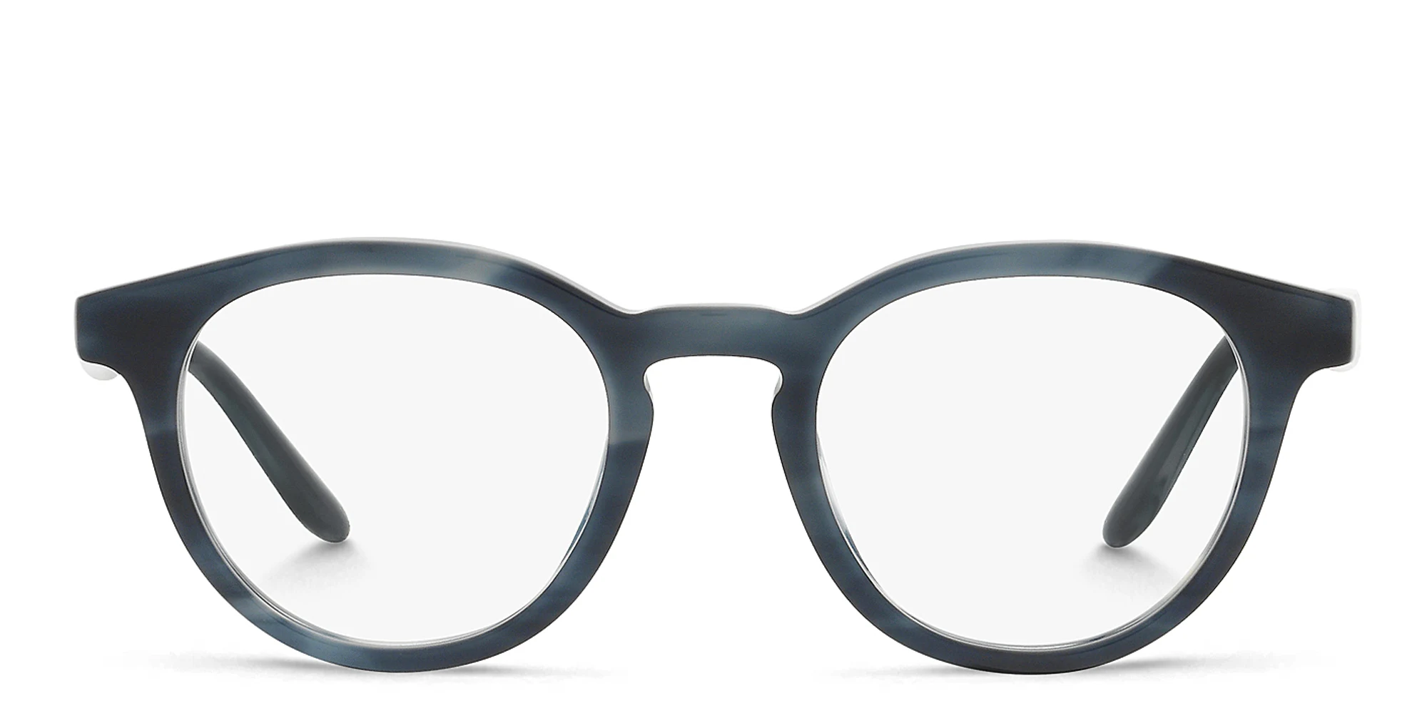 Shop GIORGIO ARMANI Panthos Eyeglasses in Striped Blue online.