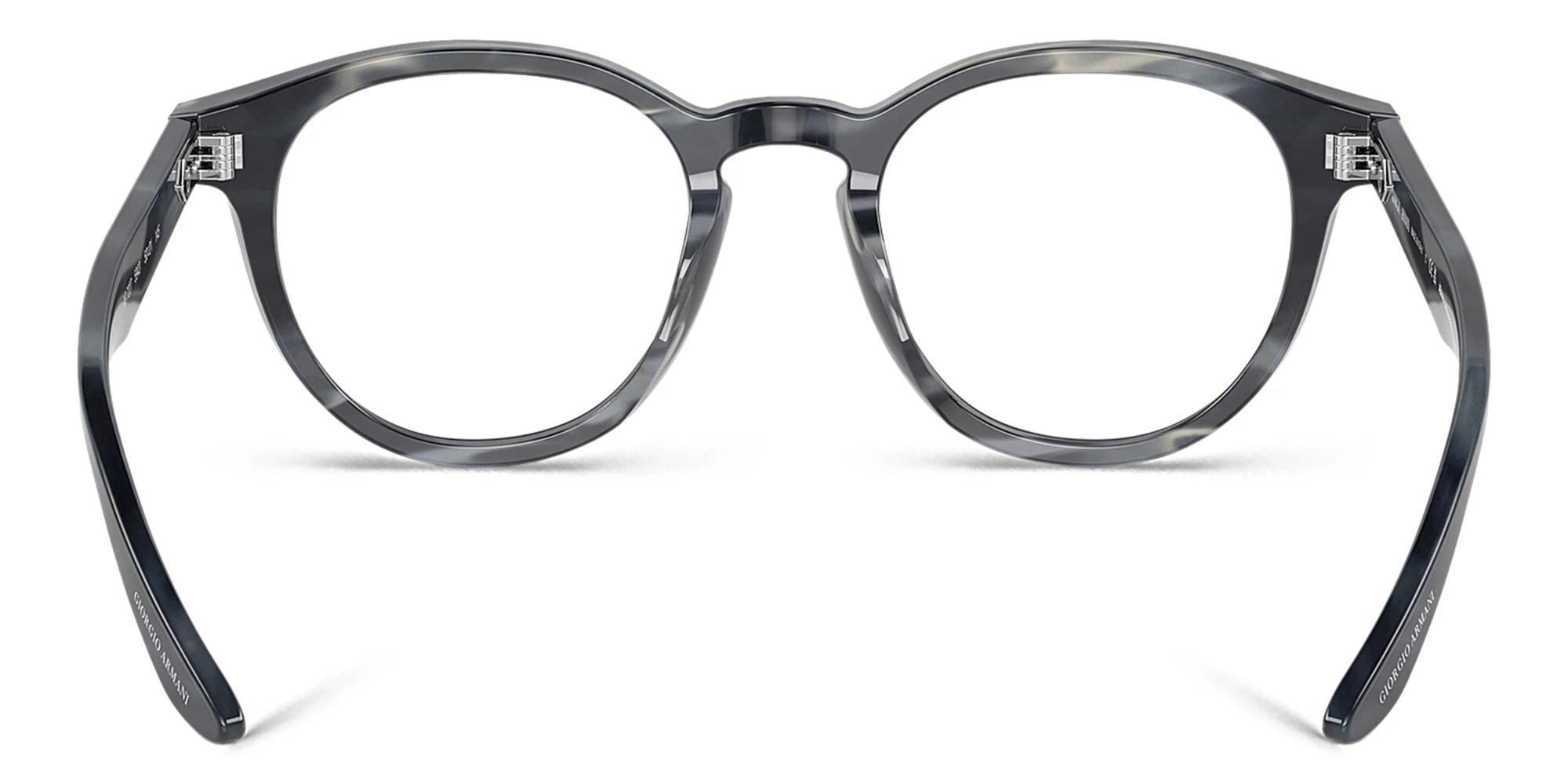 Shop GIORGIO ARMANI Panthos Eyeglasses in Striped Blue online.