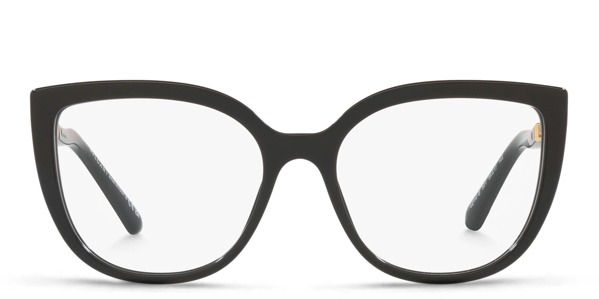 Shop BVLGARI Cat-Eye Eyeglasses in Black online.