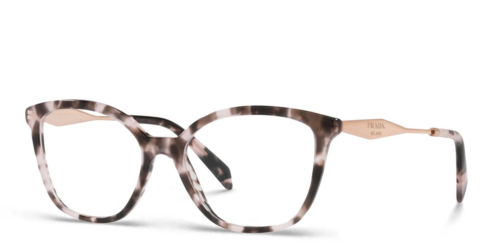 Shop PRADA Butterfly Eyeglasses in Pink Tortoise online.