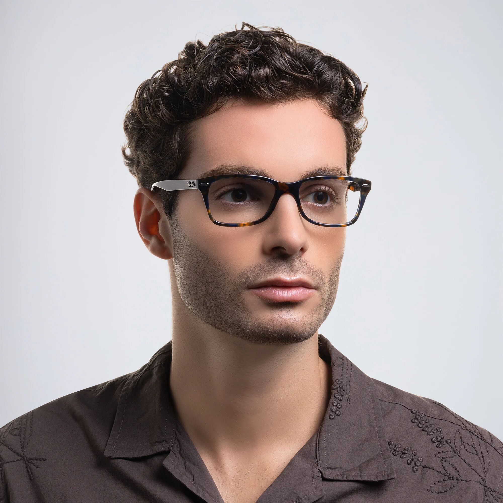 Shop Ray-Ban Unisex Square Eyeglasses in Yellow online.