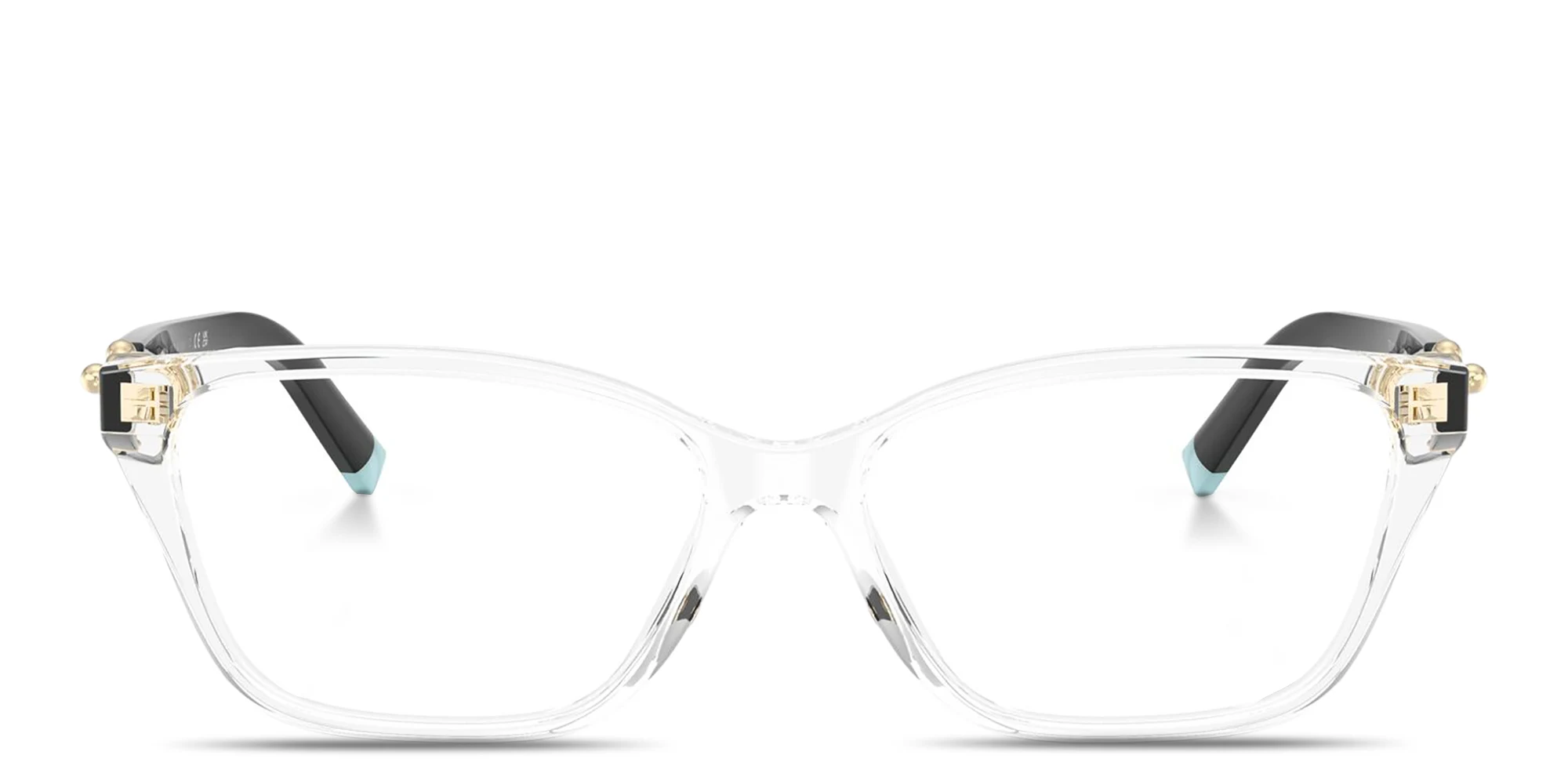 Shop TIFFANY Tiffany HardWear Wide Rectangle Eyeglasses in Clear online.