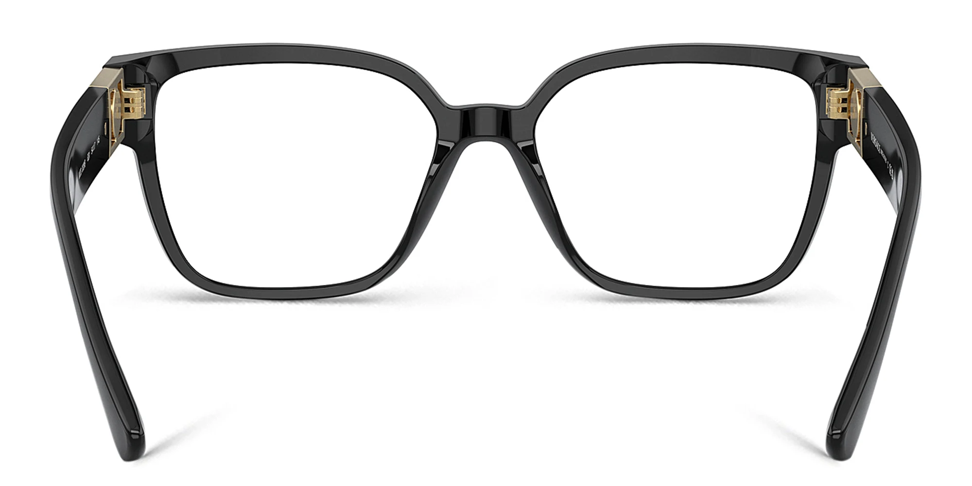 Shop VERSACE Medusa Square Eyeglasses in Black online.