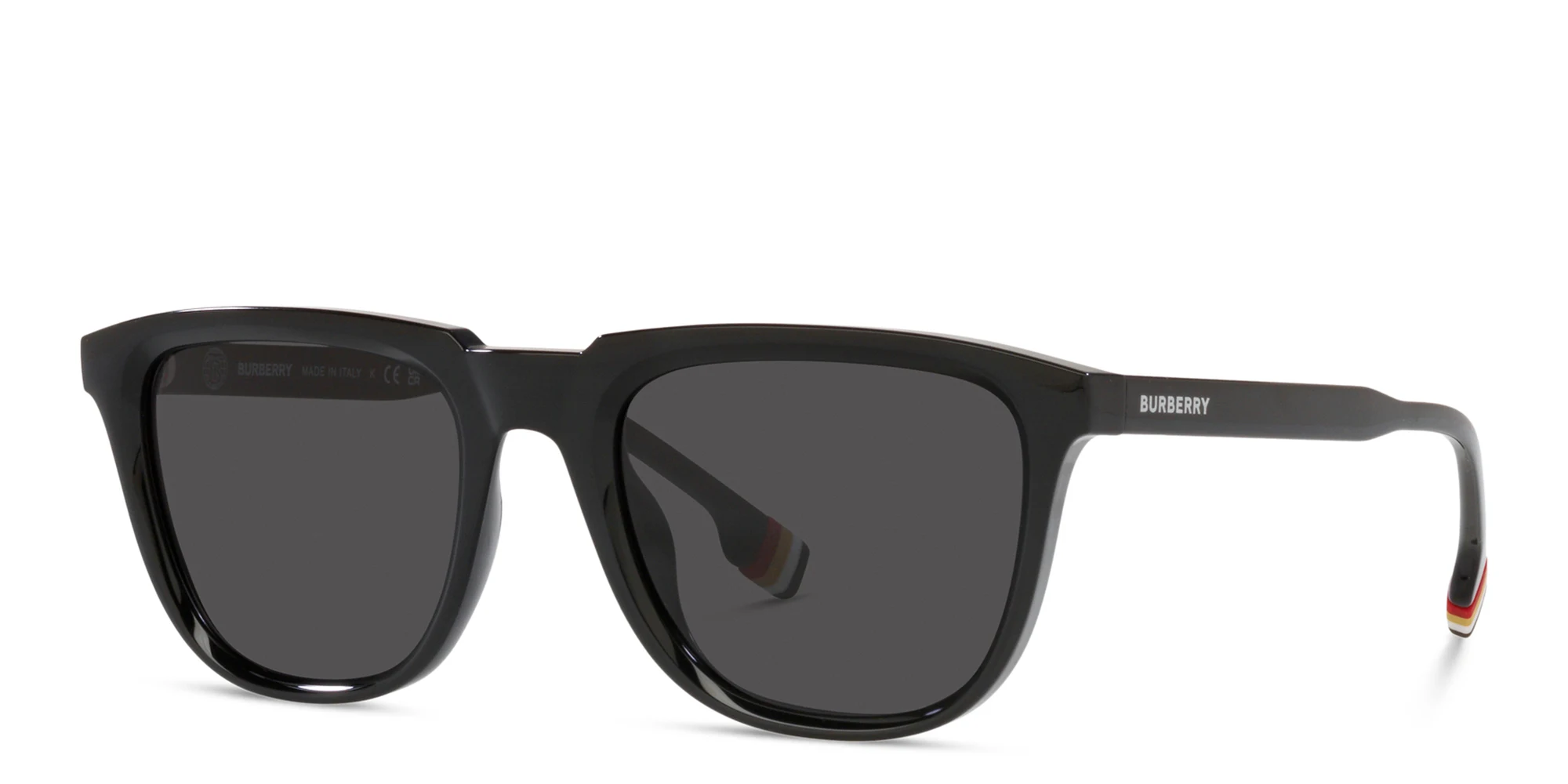 Shop BURBERRY Square Sunglasses in Black online.
