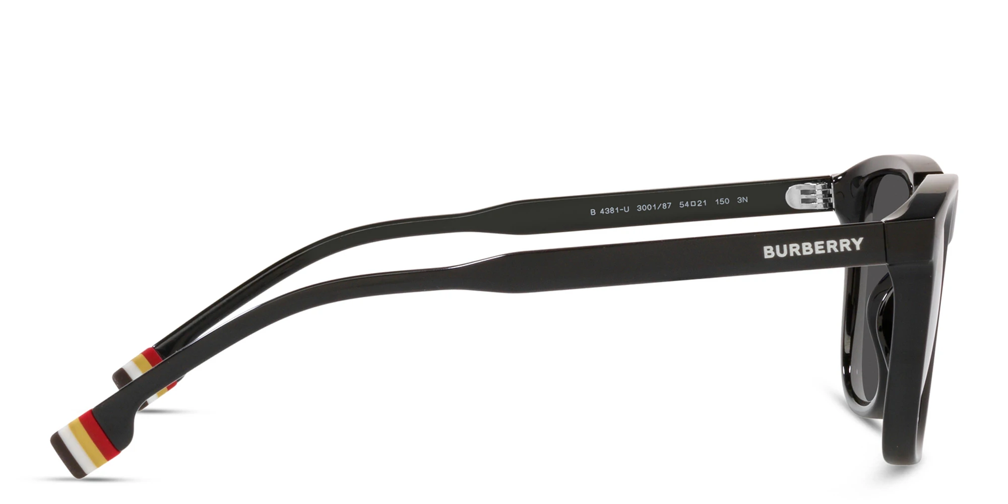 Shop BURBERRY Square Sunglasses in Black online.