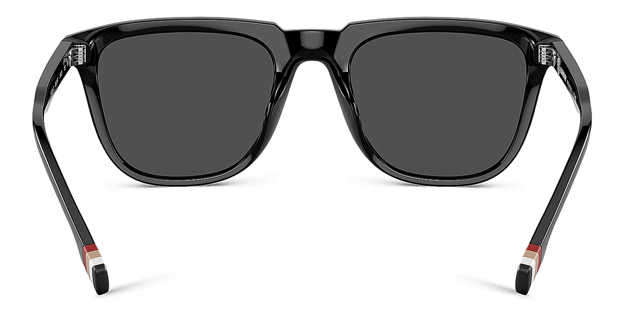 Shop BURBERRY Square Sunglasses in Black online.