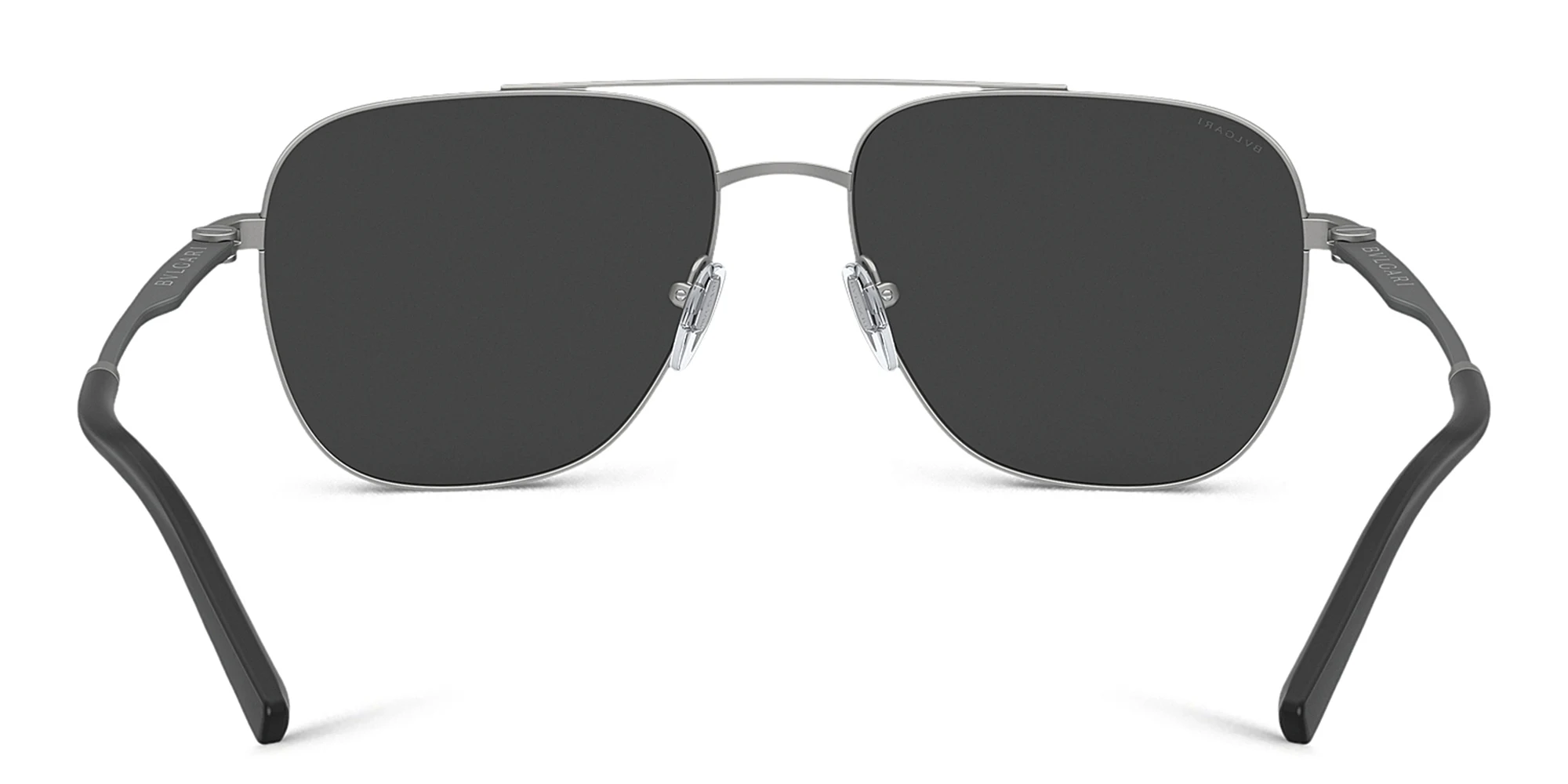 Shop BVLGARI Pilot Sunglasses in Matte Gunmetal online.