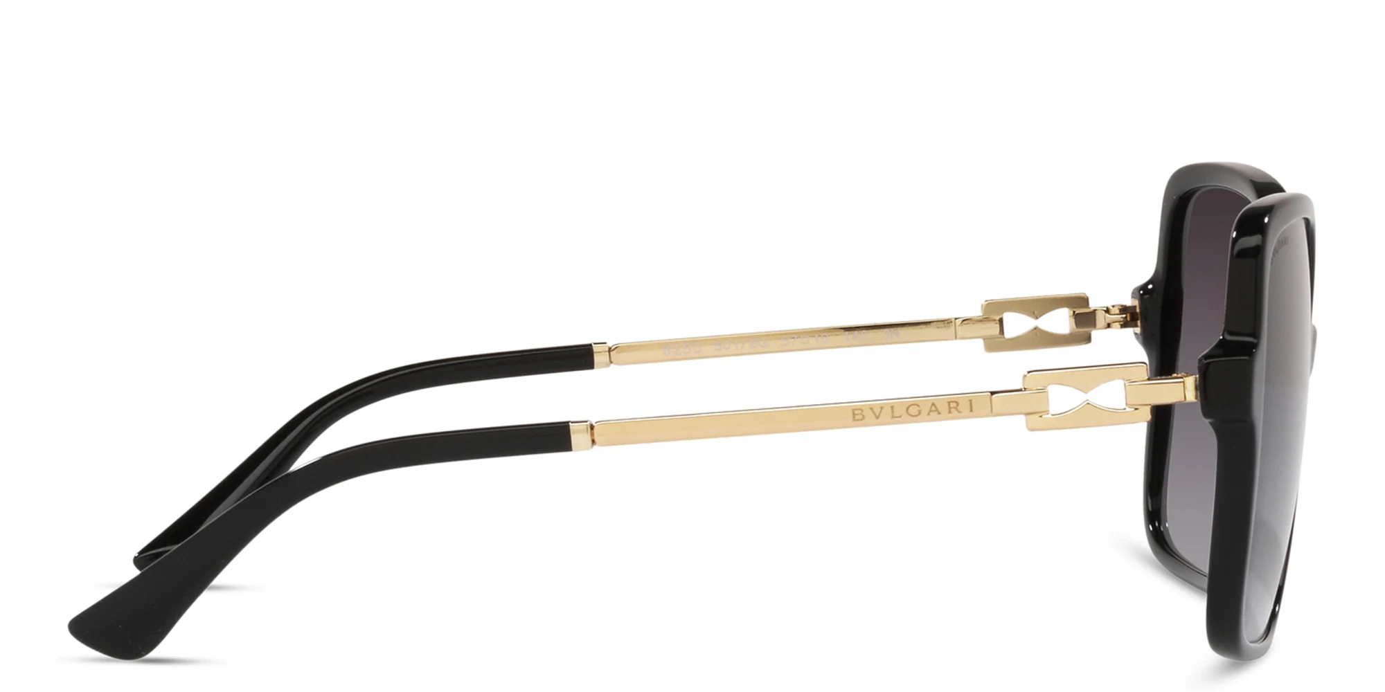 Shop BVLGARI Oversized Square Sunglasses in Black online.