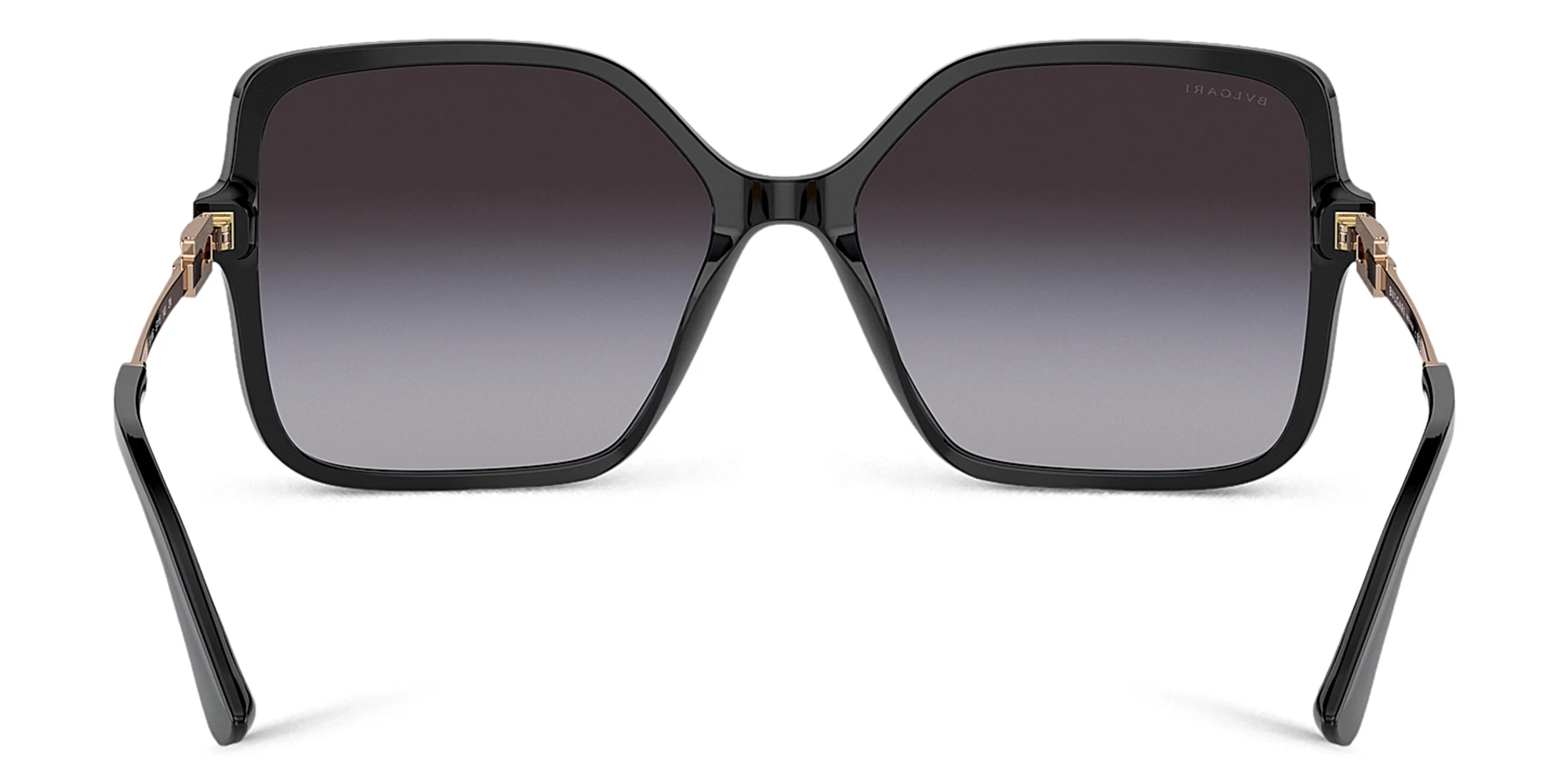 Shop BVLGARI Oversized Square Sunglasses in Black online.