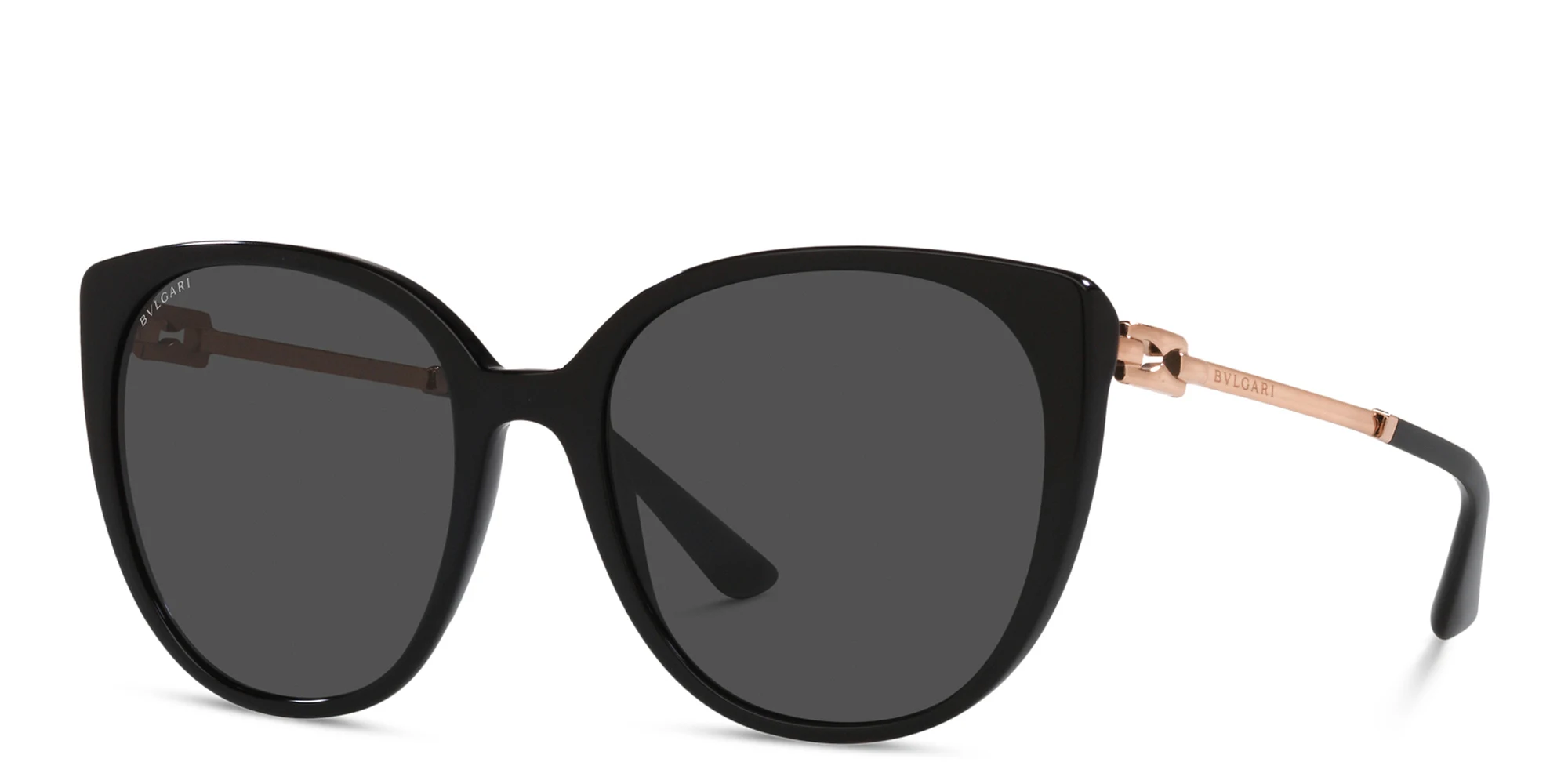 Shop BVLGARI Cat-Eye Sunglasses in Black online.