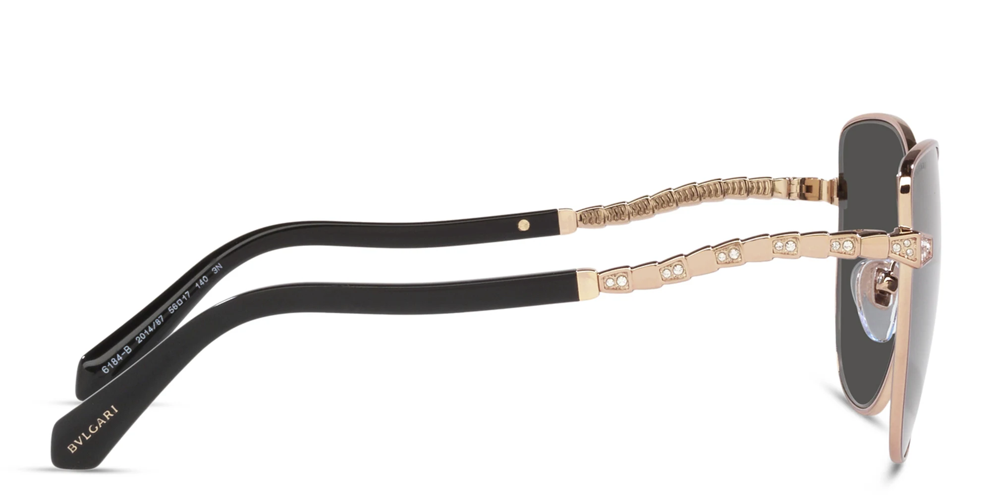 Shop BVLGARI Cat-Eye Sunglasses in Pink Gold online.