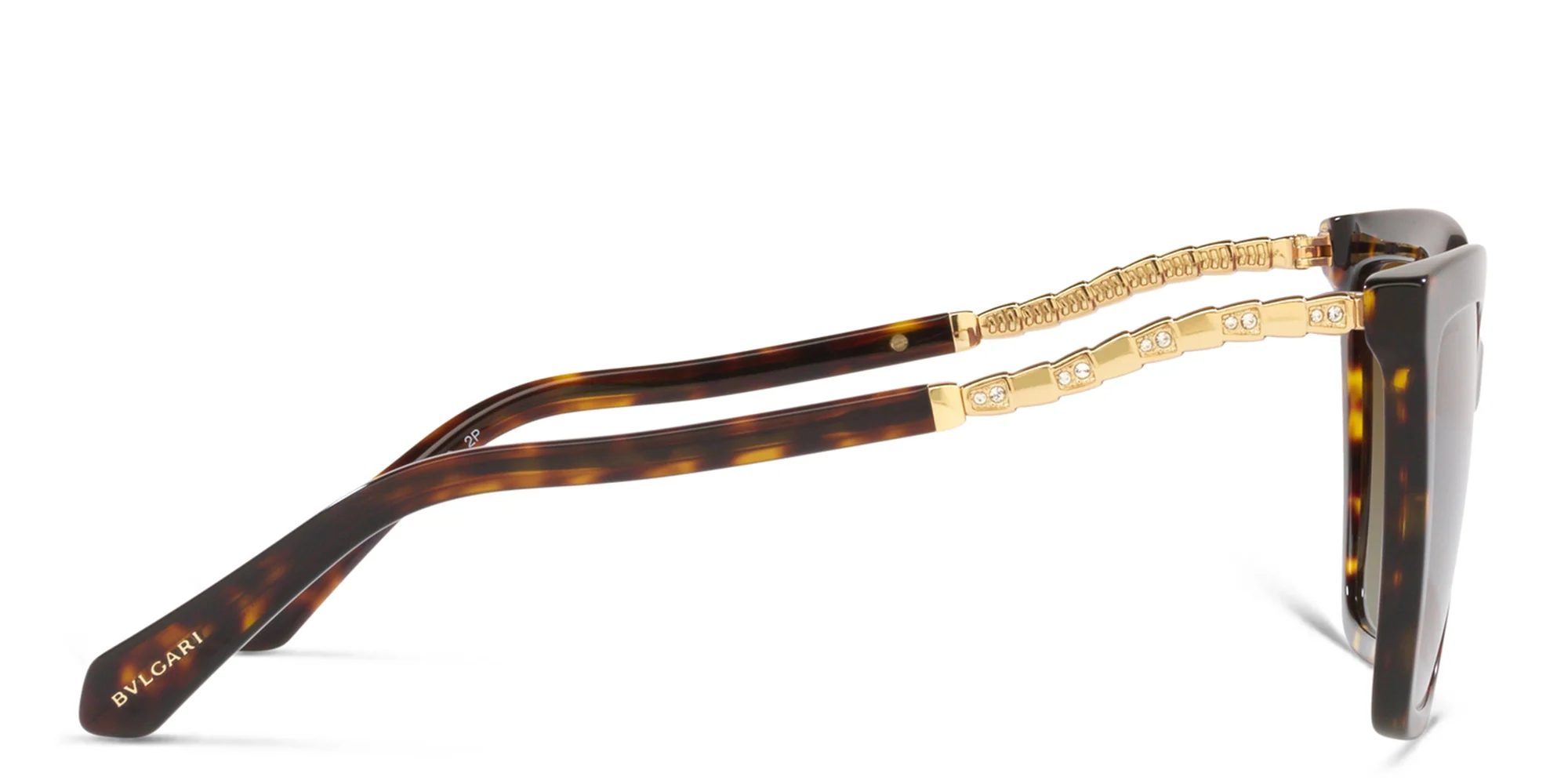Shop BVLGARI Cat-Eye Sunglasses in Havana online.