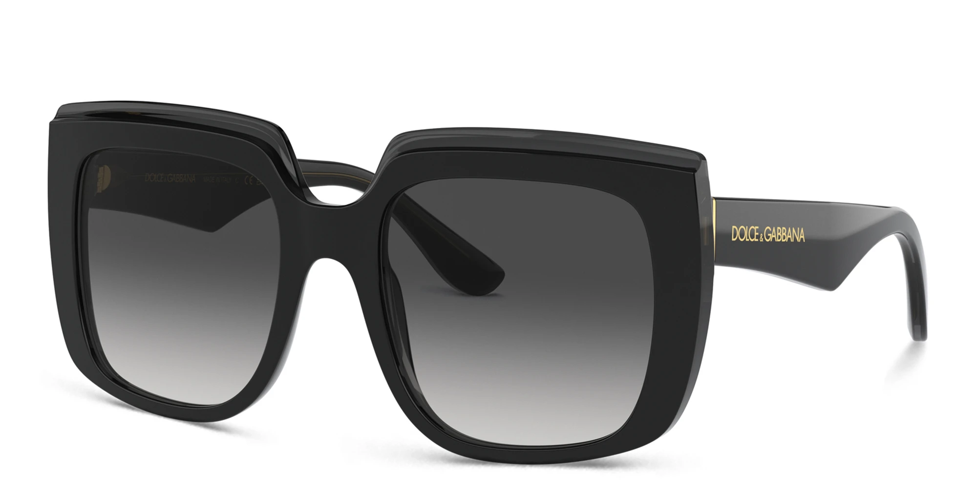 Shop Dolce & Gabbana Oversized Square Sunglasses in Black online.