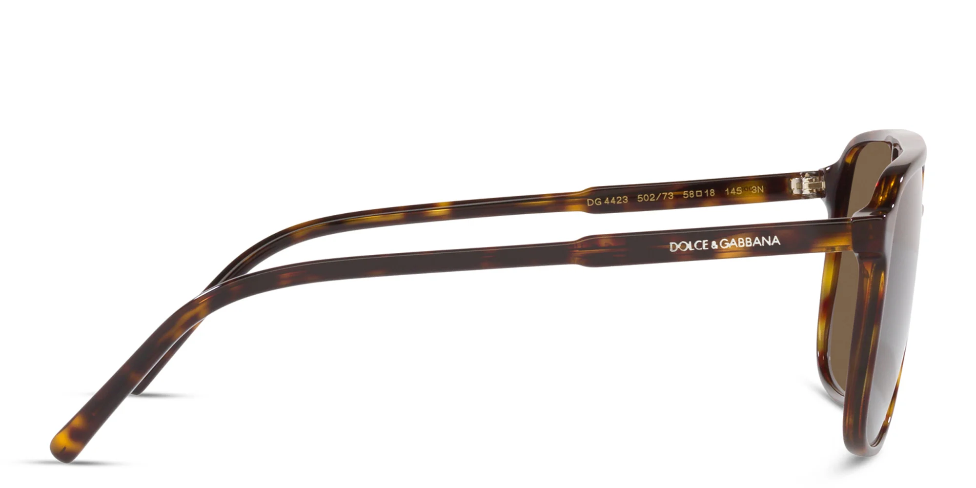 Shop Dolce & Gabbana Pilot Sunglasses in Havana online.