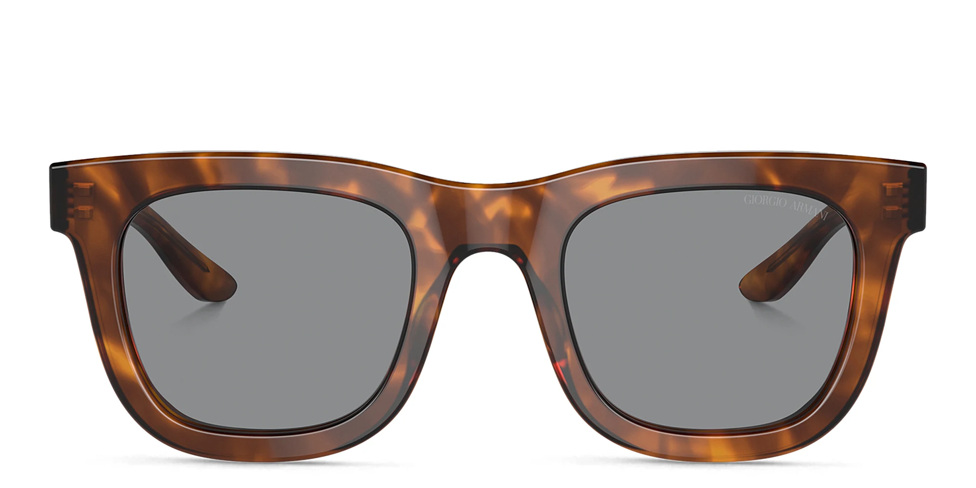 تسوق نظارات شمسية مستطيل مزيّنة بتفاصيل ماسية الشكل جورجو أرماني بلون احمر هافان أونلاين.
