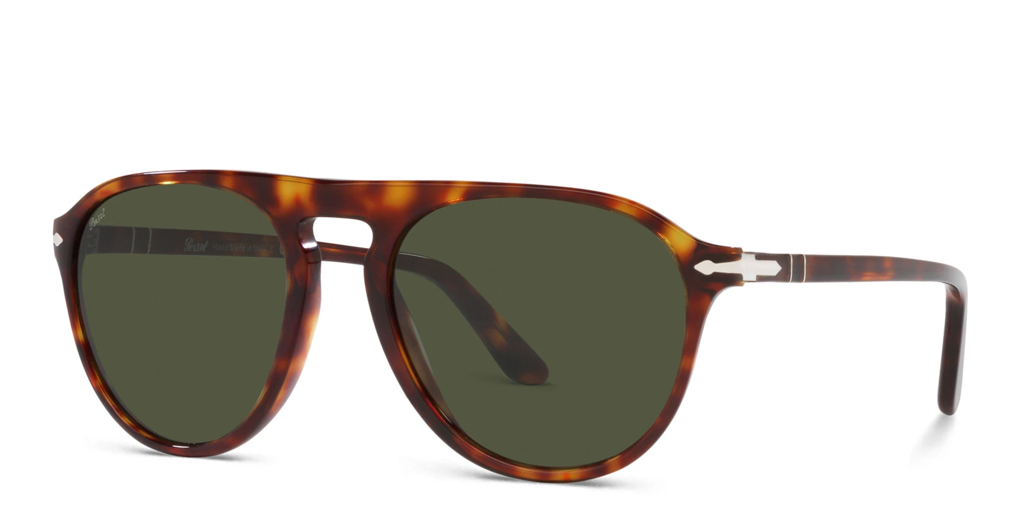 Shop PERSOL Unisex Pilot Sunglasses in Havana online.