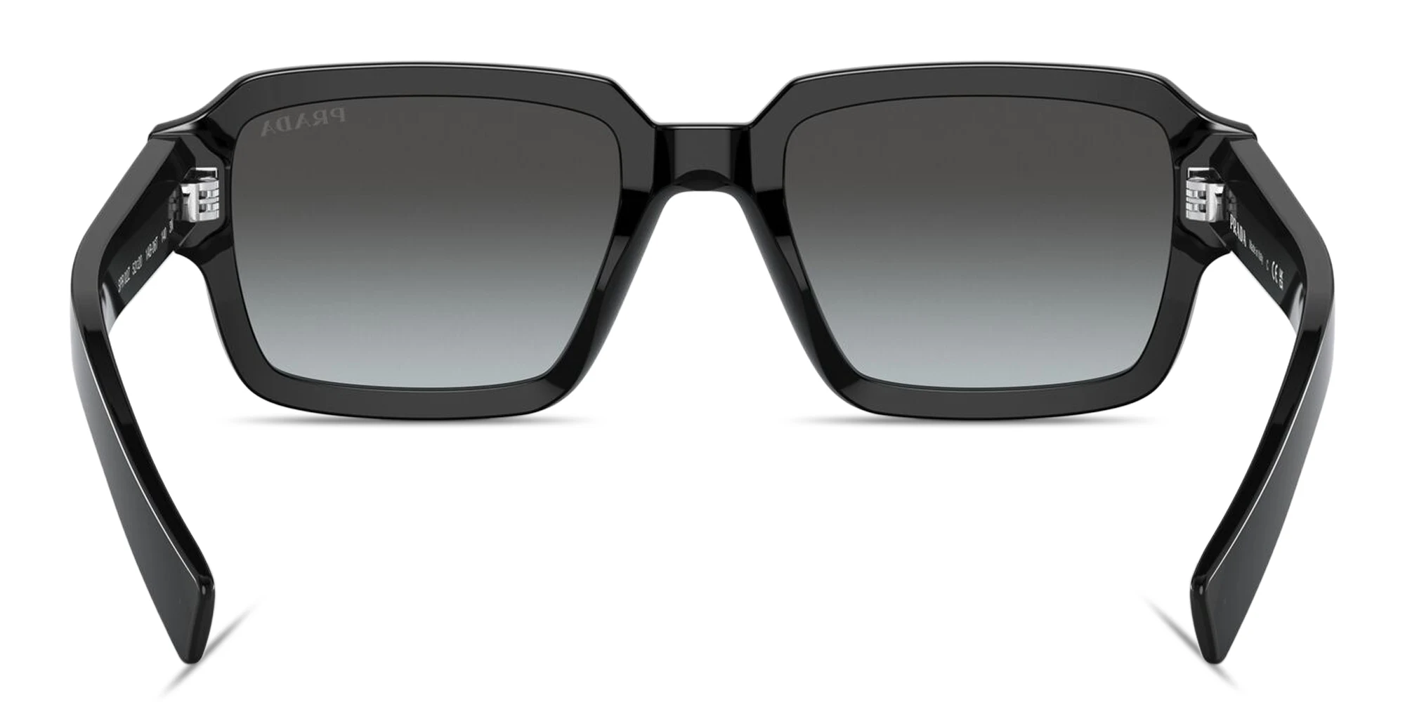 Shop PRADA Heritage Square Sunglasses in Black online.