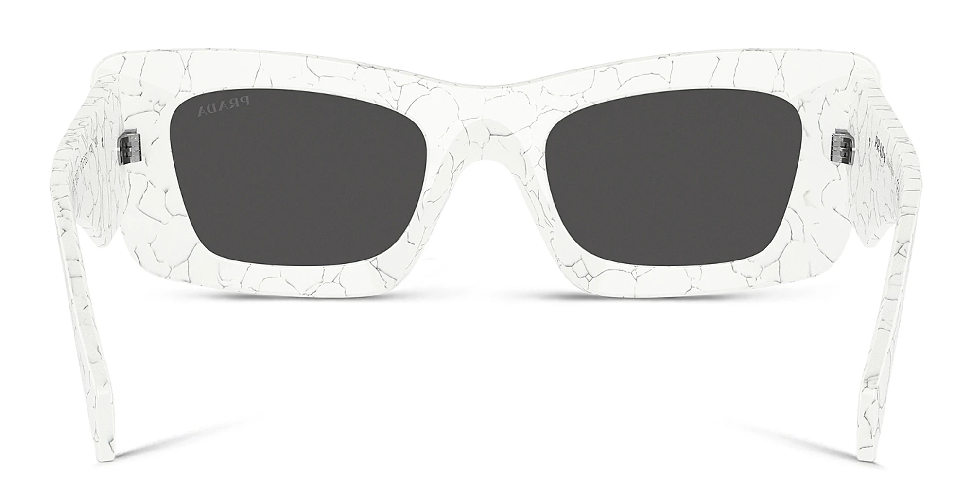 Shop PRADA Cat-Eye Sunglasses in Matte White Marble online.
