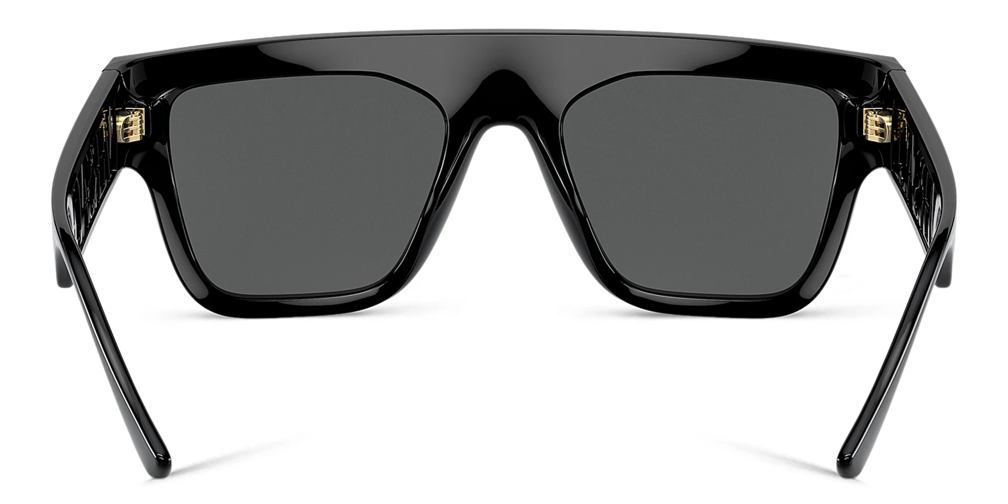 Shop VERSACE 90s Vintage Logo Sunglasses in Black online.