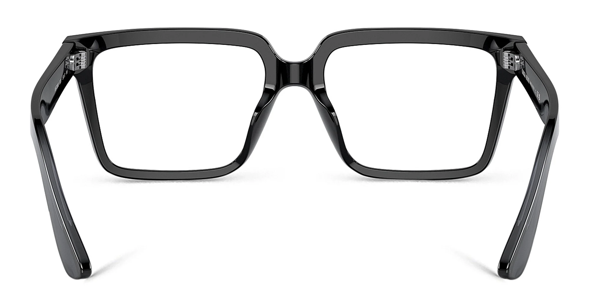 Shop GIORGIO ARMANI Wide Square Eyeglasses in Black online.