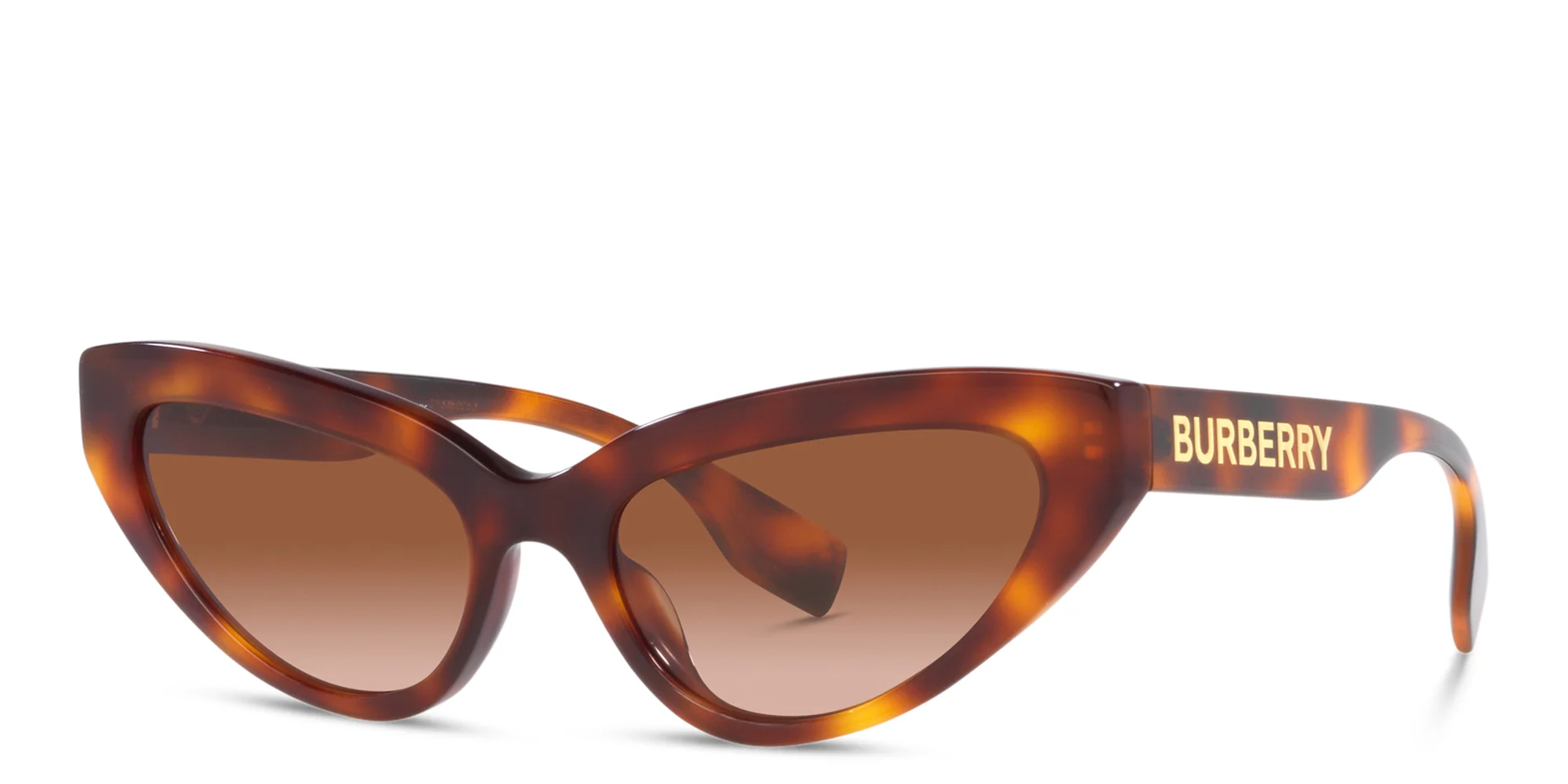 Shop BURBERRY Cat-Eye Sunglasses in Light Havana online.