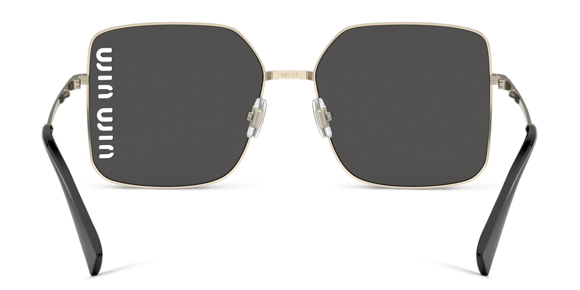 Shop MIU MIU Oversized Square Sunglasses in Pale Gold online.