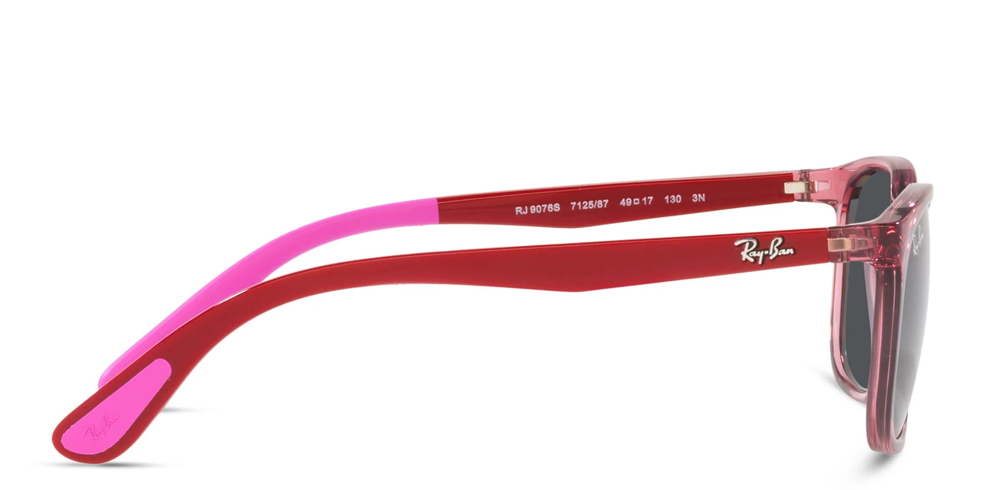 Shop Ray-Ban Junior Kids Pillow Sunglasses in Transparent Pink online.