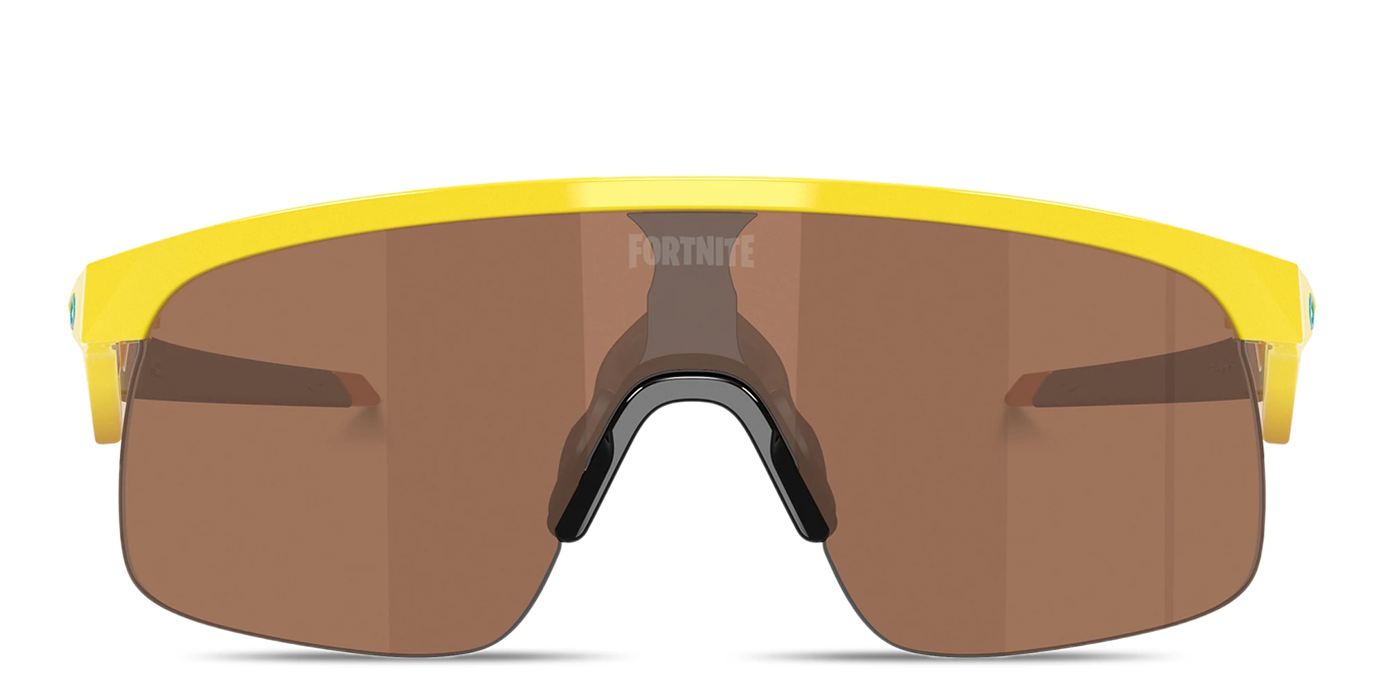 Shop Oakley Resistor Kids Half-Rim Mask Sunglasses in Yellow online.