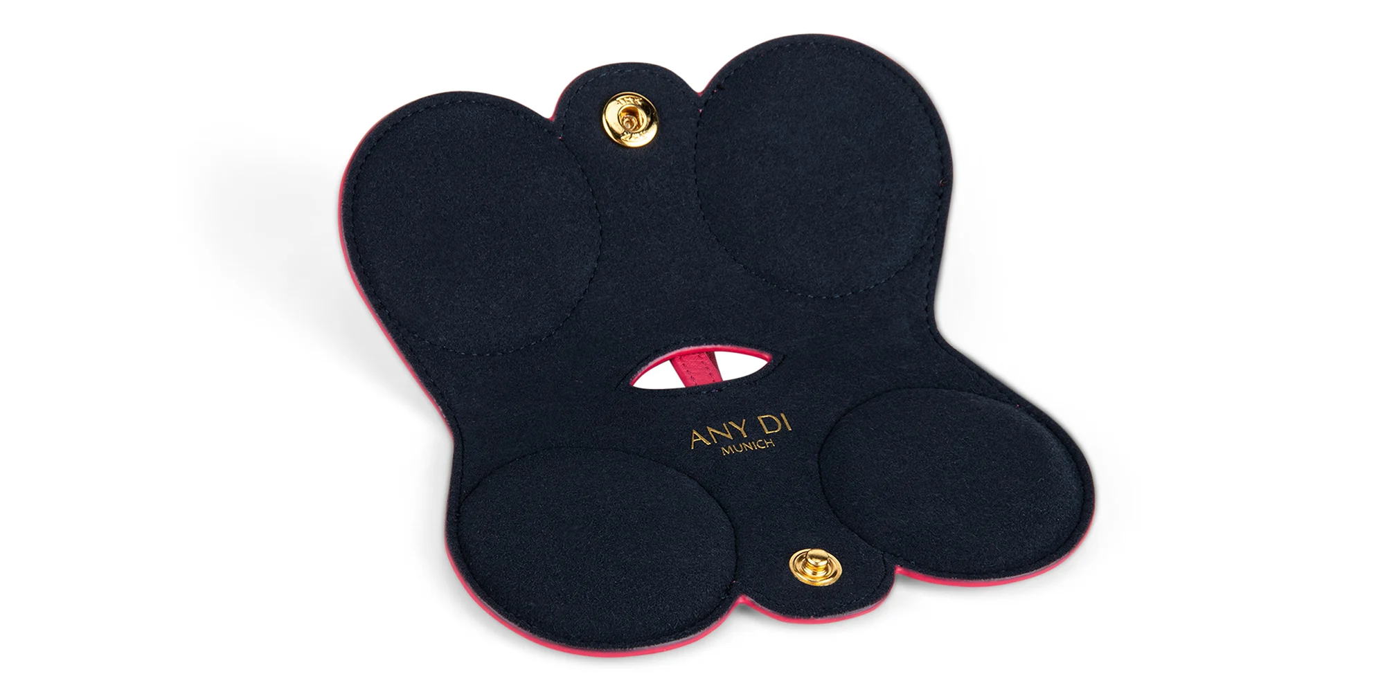 Shop ANY-DI Fuchsia Leather Glasses Case online.