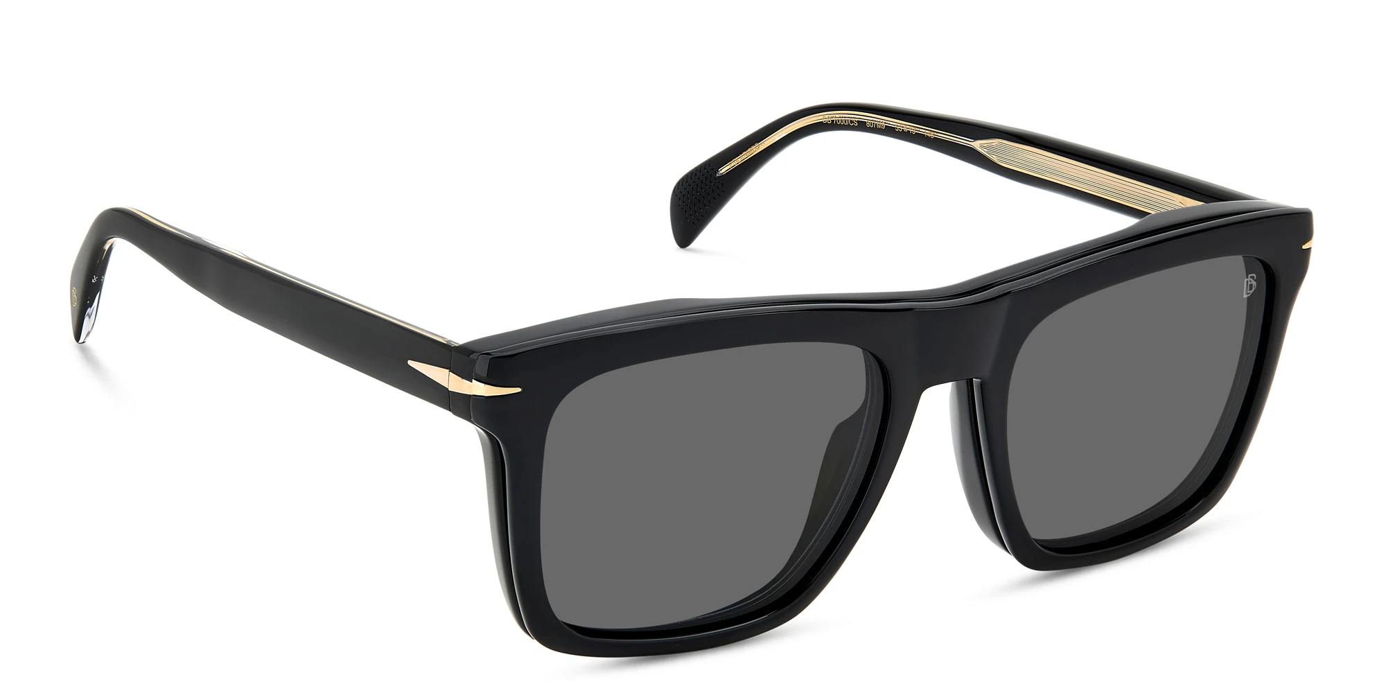 Shop DAVID BECKHAM Square Eyeglasses in Black online.