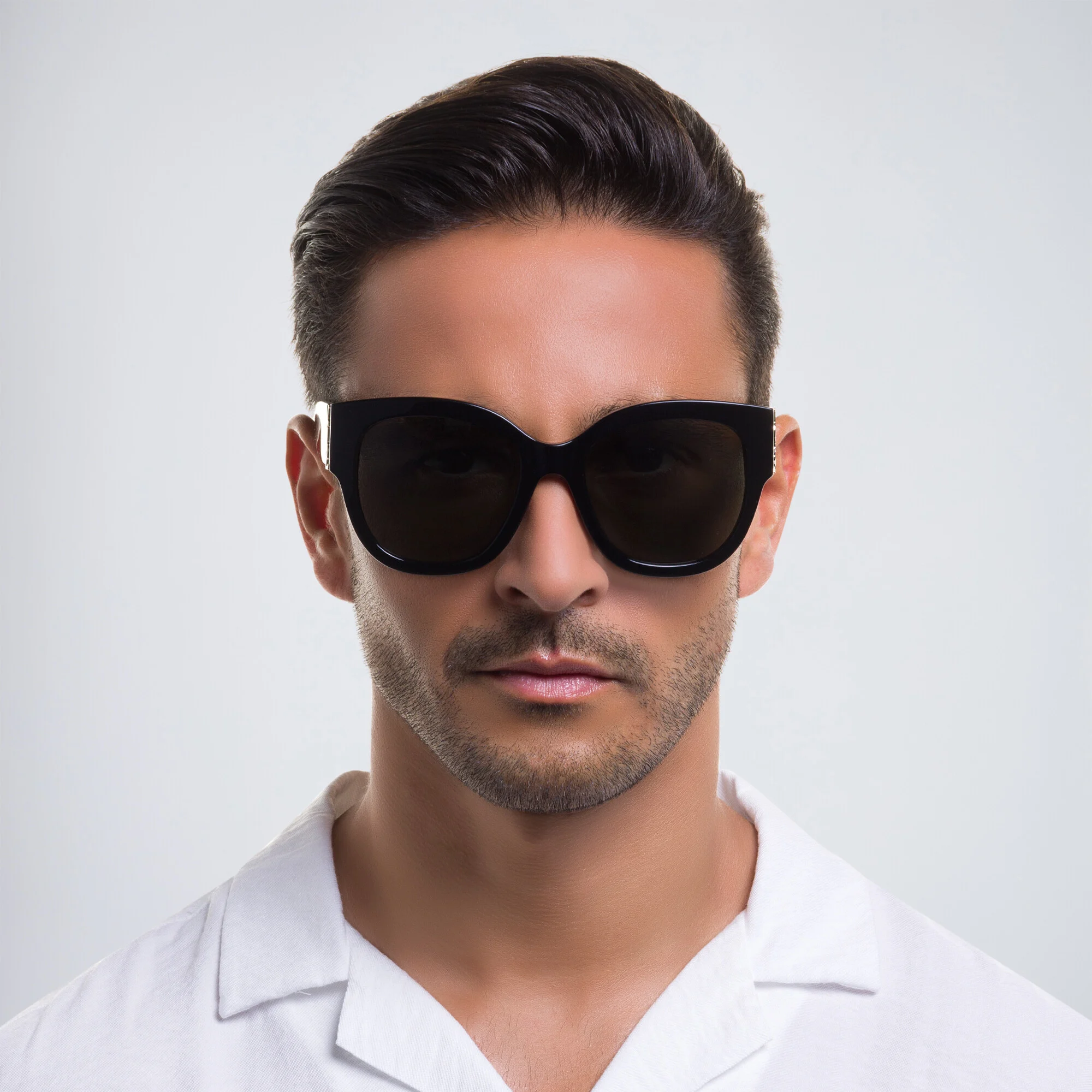 Shop SAINT LAURENT Cat-Eye Sunglasses in Black online.